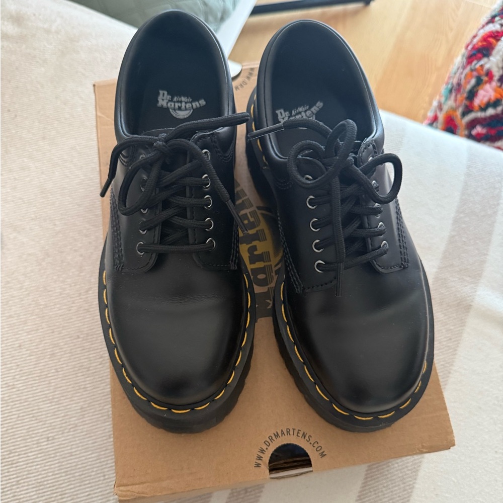 Dr. Martens 8053 leather platform shoes